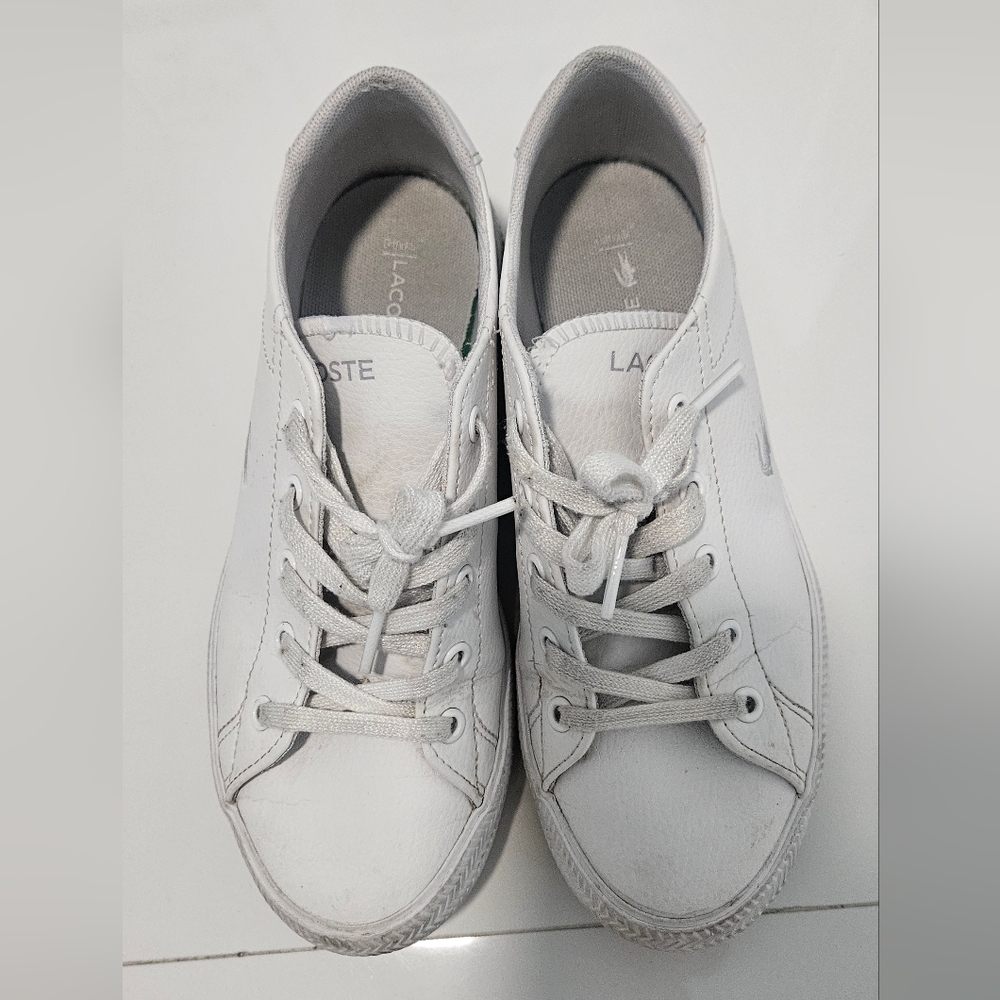 Lacoste White Sneakers SIZE 34 USA 2.5